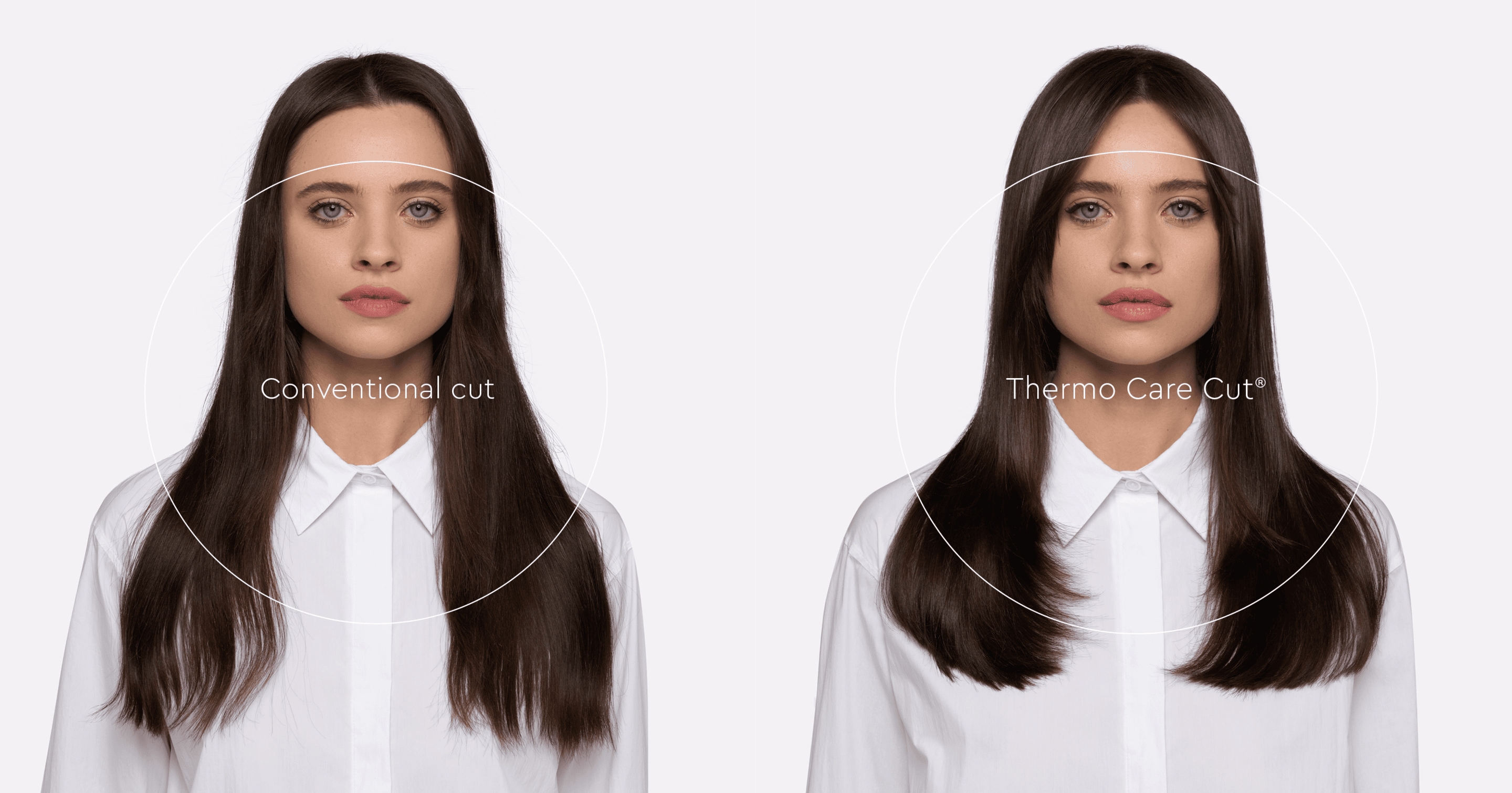 Schema di confronto sui capelli Thermo Care Cut